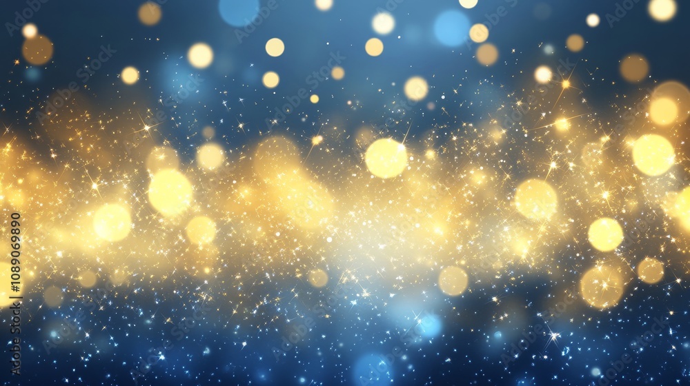 Sparkling Gold and Blue Background with Bokeh Effects Creating a Dreamy Atmosphere for Elegant Designs and Artistic Projects Sparkling Gold and Blue Background with Bokeh Effects Creating a Dreamy Atmosphere for Elegant Designs and Artistic Projects
