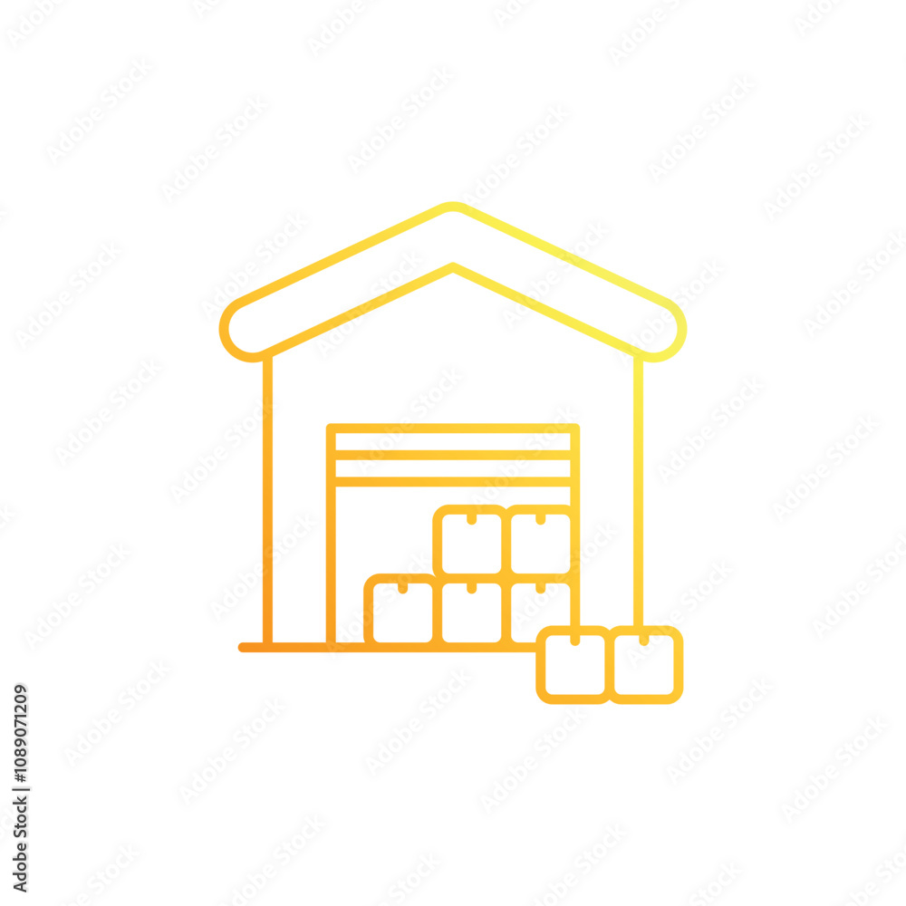 Warehouse vector icon Warehouse vector icon