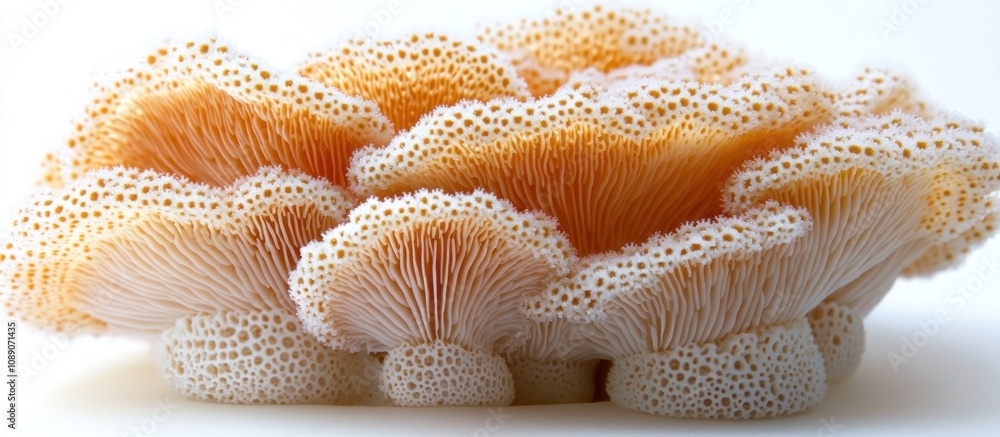 Close-up of an Orange and White Mushroom Close-up of an Orange and White Mushroom