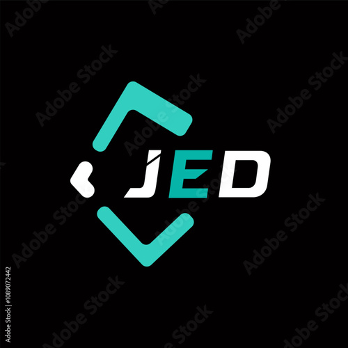 JED creative minimalist letter logo. JED unique vector initials alphabet letter logo design