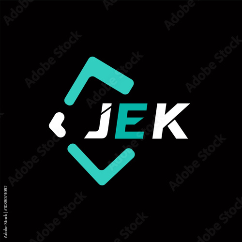 JEK creative minimalist letter logo. JEK unique vector initials alphabet letter logo design