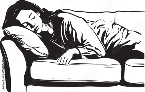 girl sleeping on the sofa