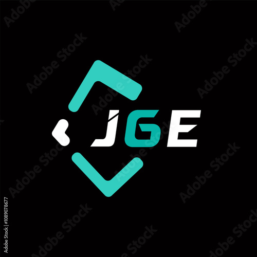 JGE creative minimalist letter logo. JGE unique vector initials alphabet letter logo design photo