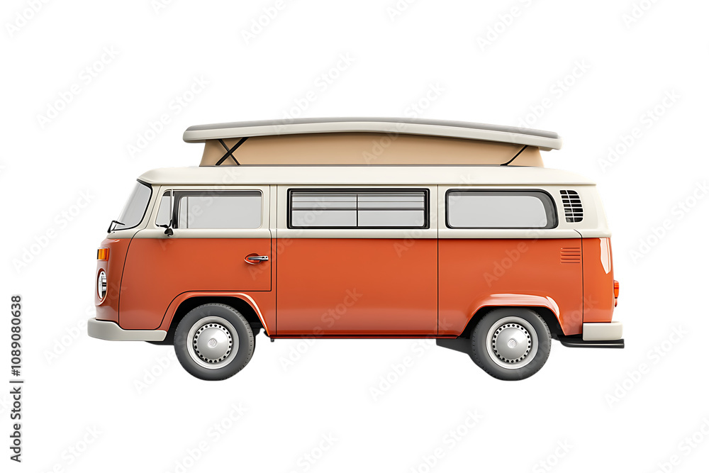 3D campervan mockup with compact design for mobile living, isolated on transparent. PNG. 3D campervan mockup with compact design for mobile living, isolated on transparent. PNG.