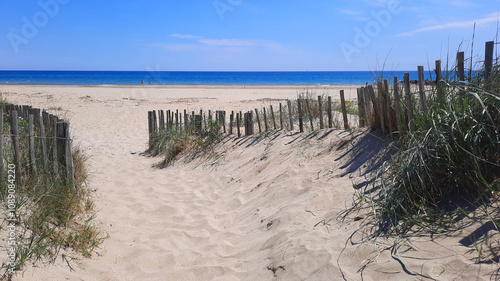 La plage des 3 digues à Sète dans le département de l'Hérault en France