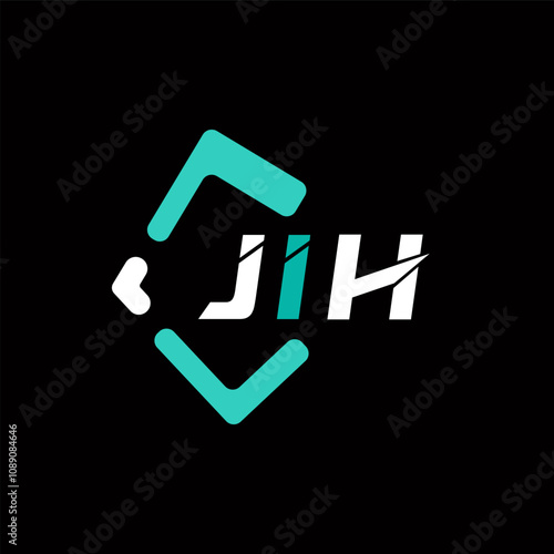 JIH creative minimalist letter logo. JIH unique vector initials alphabet letter logo design