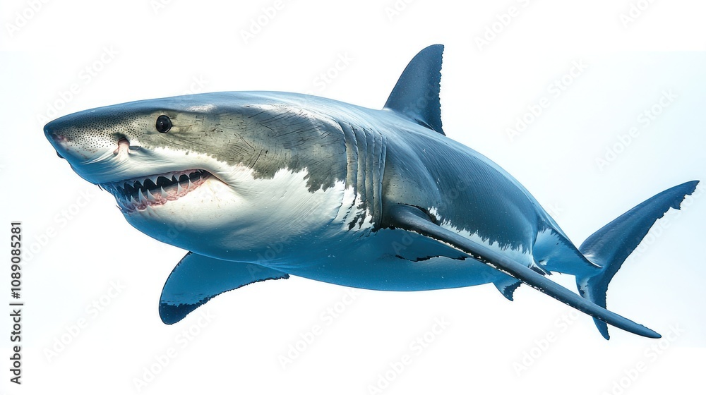 Obraz premium Great White Shark Underwater