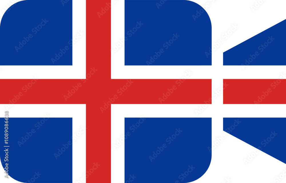 Naklejka premium Iceland flag on Video Call