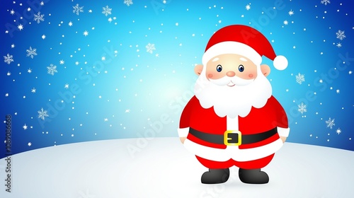 Santa Claus Christmas Tree Background with copy space for text