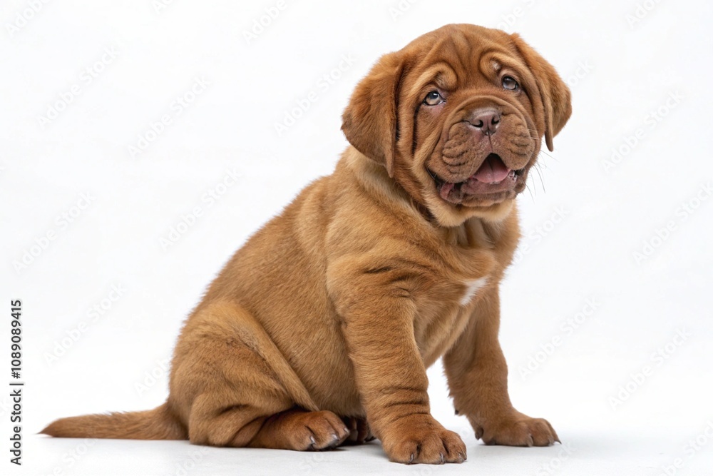 Obraz premium brown puppy dog isolated on white background