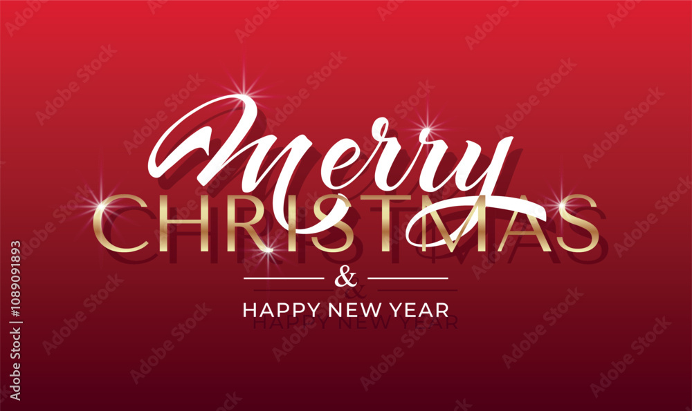 Merry Christmas and Happy New Year hand lettering calligraphy. Vector holiday illustration element. Typographic element for congratulations. Merry Christmas and Happy New Year hand lettering calligraphy. Vector holiday illustration element. Typographic element for congratulations.