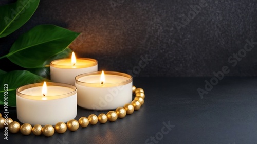 Captivating Candle Arrangement in a Warm,Moody Setting with Soft Lighting