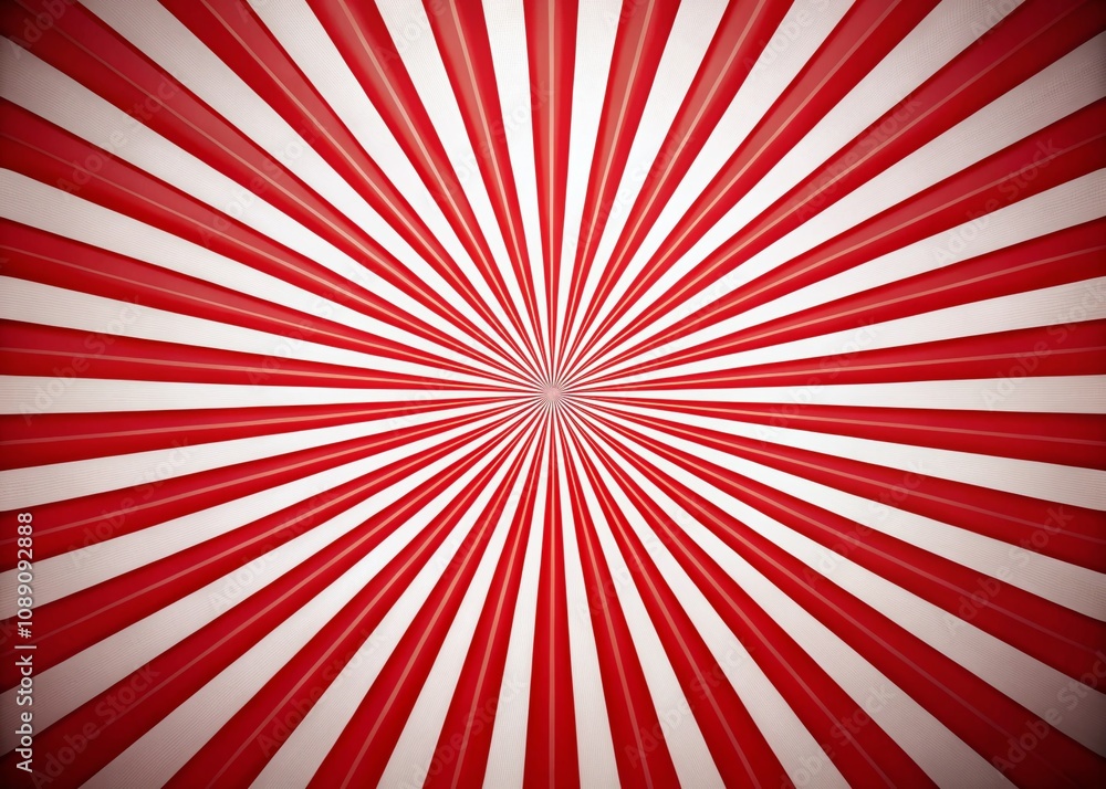 Fototapeta premium Aerial Photography of a Vibrant Red and White Striped Sunburst Background Showcasing Dynamic Patterns and Eye-Catching Colors for Creative Design and Background Use