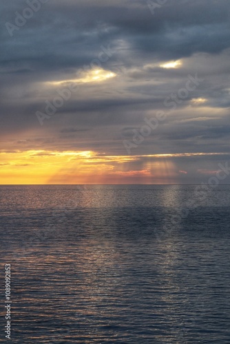 sunset over the sea