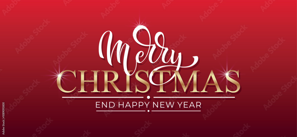 Merry Christmas and Happy New Year hand lettering calligraphy. Vector holiday illustration element. Typographic element for congratulations. Merry Christmas and Happy New Year hand lettering calligraphy. Vector holiday illustration element. Typographic element for congratulations.