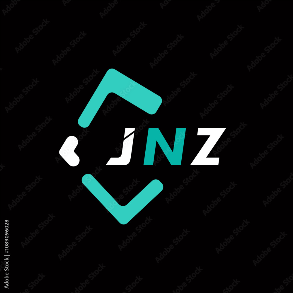 JNZ creative minimalist letter logo. JNZ unique vector initials alphabet letter logo design JNZ creative minimalist letter logo. JNZ unique vector initials alphabet letter logo design