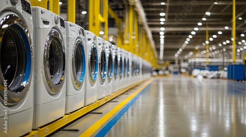 Washing Machine Production Line in a Modern Factory