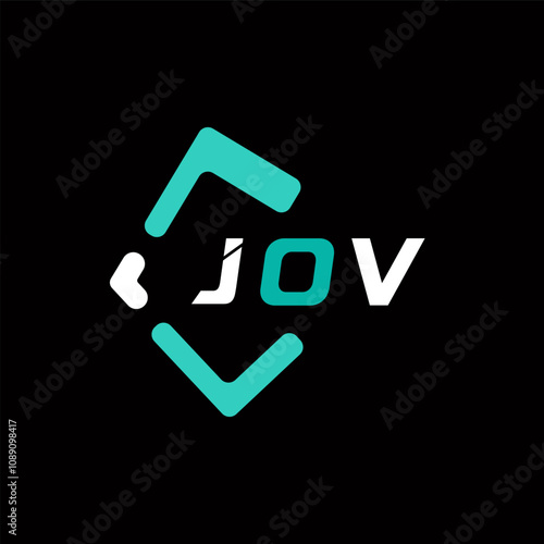 JOV creative minimalist letter logo. JOV unique vector initials alphabet letter logo design photo