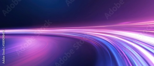 A purple and blue line with white dots