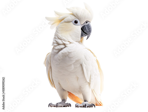 a white bird with a black beak photo