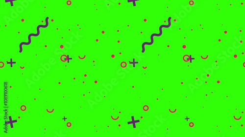 Random Pattern on Green Screen Background Video Loop – Perfect for Keying, Branding, and Creative Projects