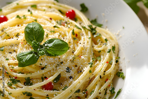Pasta dish overhead shot kitchen food photography natural light culinary art