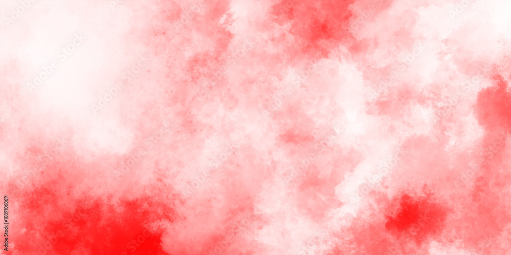 Obraz premium Red watercolor illustration made by hand isolated pastel background, abstract red watercolor background, Red watercolor stains on white paper paint.
