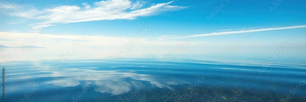 Reflection of clear blue sky in the still pool water, blue pool water, tranquil ambiance, reflection Reflection of clear blue sky in the still pool water, blue pool water, tranquil ambiance, reflection