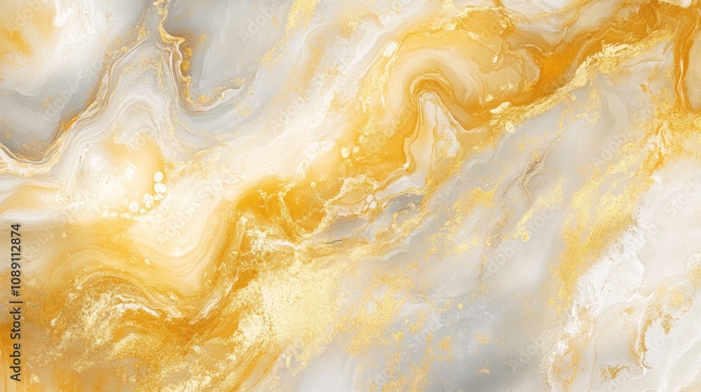 Luxurious abstract marble wallpaper featuring soft golden yellow tones elegantly swirling with gray, perfect for adding sophistication to any space. Luxurious abstract marble wallpaper featuring soft golden yellow tones elegantly swirling with gray, perfect for adding sophistication to any space.