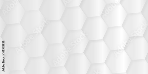 Abstract background white, silver hexagon with seamless geometric pattern texture design. futuristic geometry pattern honeycomb mosaic texture design. hexagon grid minimalist mesh cell texture design.