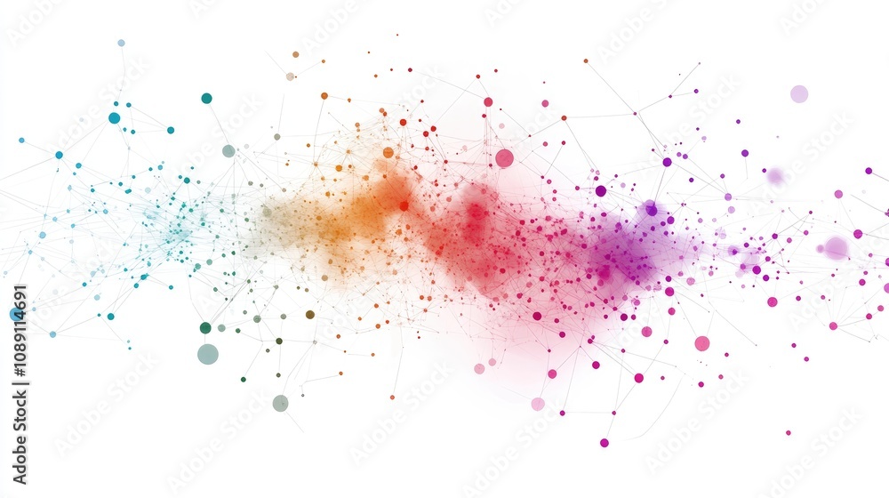 Vibrant Abstract Network Design with Gradient Dots and Lines Symbolizing Global Connectivity and Big Data Concepts in Technology Vibrant Abstract Network Design with Gradient Dots and Lines Symbolizing Global Connectivity and Big Data Concepts in Technology