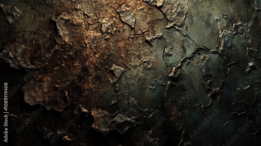 Rusty and weathered surface showcasing dark metal and stone textures, featuring deep cracks and a gritty, grunge aesthetic. Rusty and weathered surface showcasing dark metal and stone textures, featuring deep cracks and a gritty, grunge aesthetic.