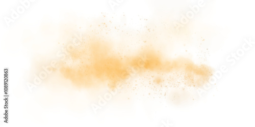 Sandy-smoke clouds with dust and fine particles. PNG Dune, sand storm, clusters of powder. Realistic vector illustration of desert storm - flying saw dust with small dirt particles under the influence