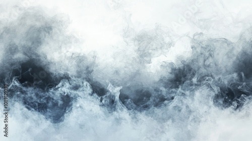 Soft watercolor smoke backdrop with swirling gray and white tones, creating an ethereal and atmospheric effect perfect for artistic projects.