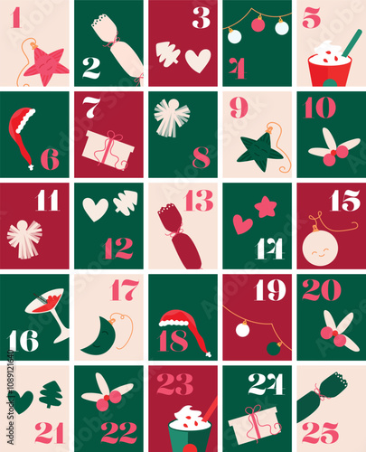 Advent Calendar for social media, vertical size