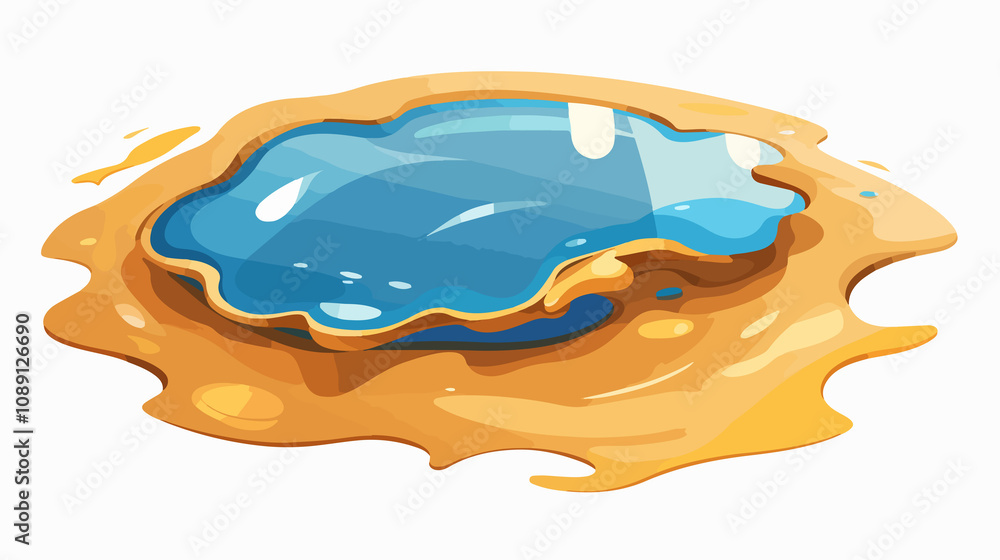 Beautiful Water Puddle Vector Symbol Icon Design Beautiful Water Puddle Vector Symbol Icon Design