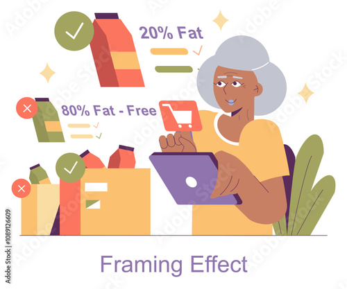 Behavioral Economics. Flat Vector Illustration