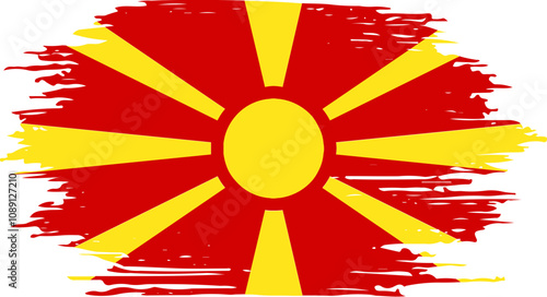 Brush On Macedonia Flag