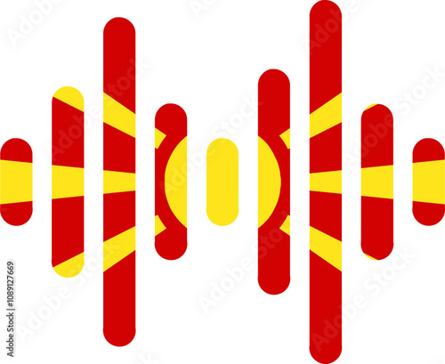 Macedonia flag on Audio Wave icon
