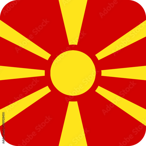 Macedonia Flag Square Icon