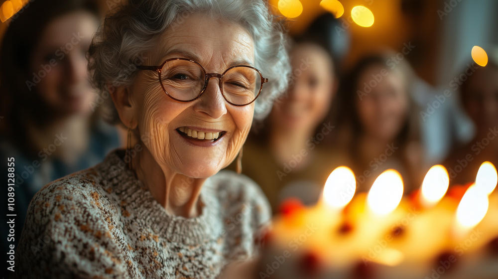 Celebrating a joyful birthday with friends and family gathered around a cake full of candles in a cozy setting. Generative AI Celebrating a joyful birthday with friends and family gathered around a cake full of candles in a cozy setting. Generative AI