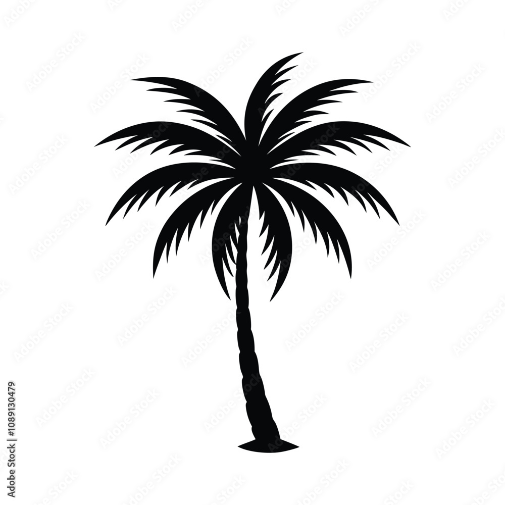 Fototapeta premium Palm Tree Vector Illustration for Tropical Designs