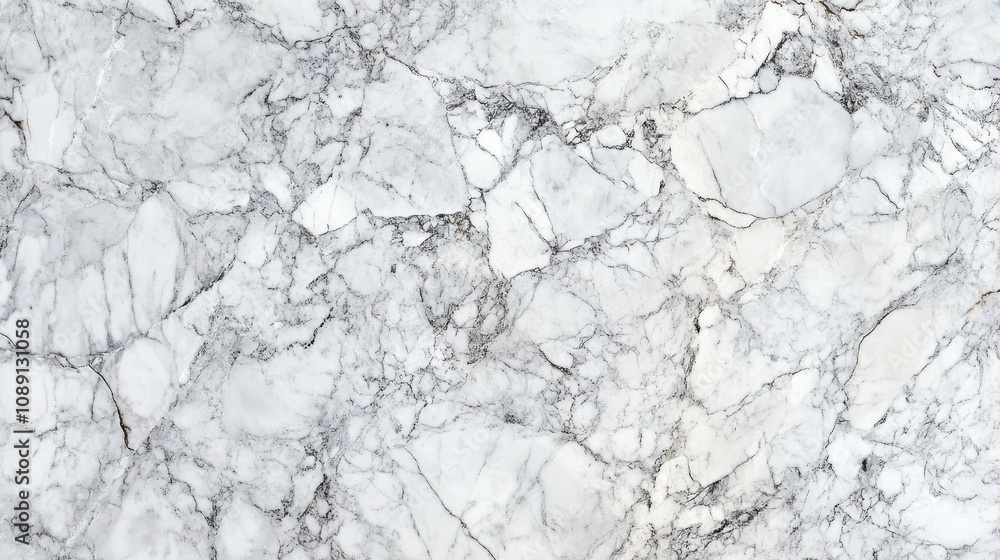Fototapeta premium Elegant white marble texture with delicate veining, showcasing the beauty and sophistication of natural stone surfaces.