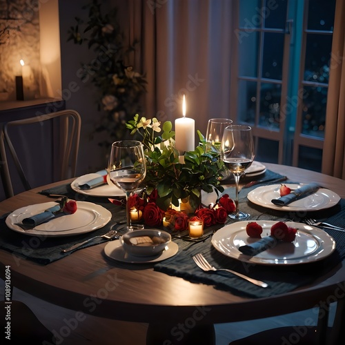 table setting for a dinner