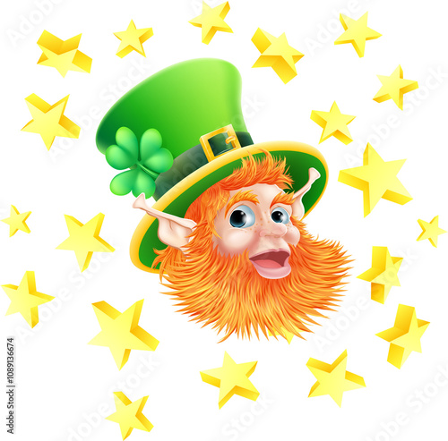 Quadro su tela St Patricks day leprechaun background