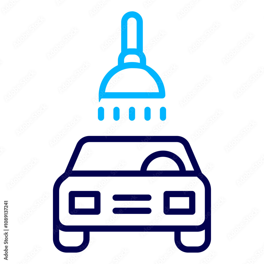 Car wash Outline Color icon Car wash Outline Color icon