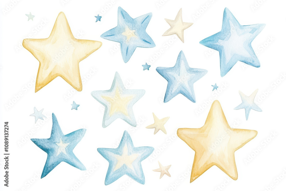 A whimsical illustration of colorful stars in various sizes, perfect for children's decor or dreamy designs. A whimsical illustration of colorful stars in various sizes, perfect for children's decor or dreamy designs.