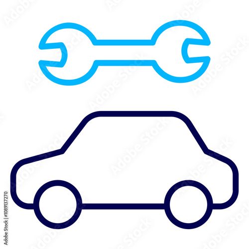 Car repair Outline Color icon