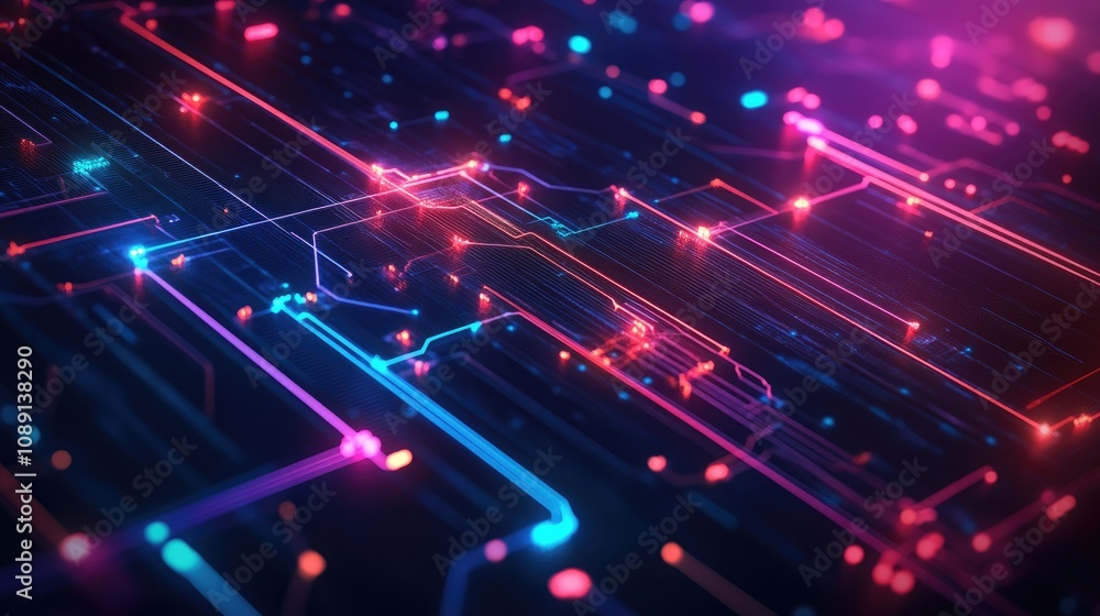 Network flat design top view theme information technology Network flat design top view theme information technology