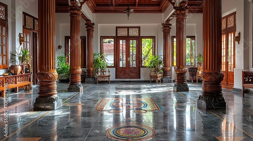 traditional chettinad home interior indian house photo